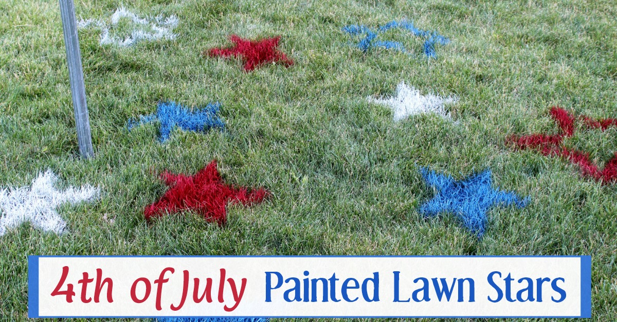 4th of July painted lawn stars outdoor decorations