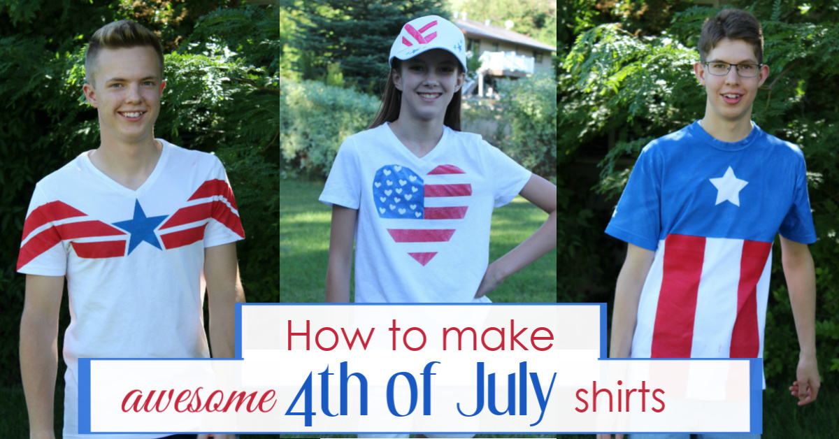 DIY 4th of July shirts for kids, teens, and family