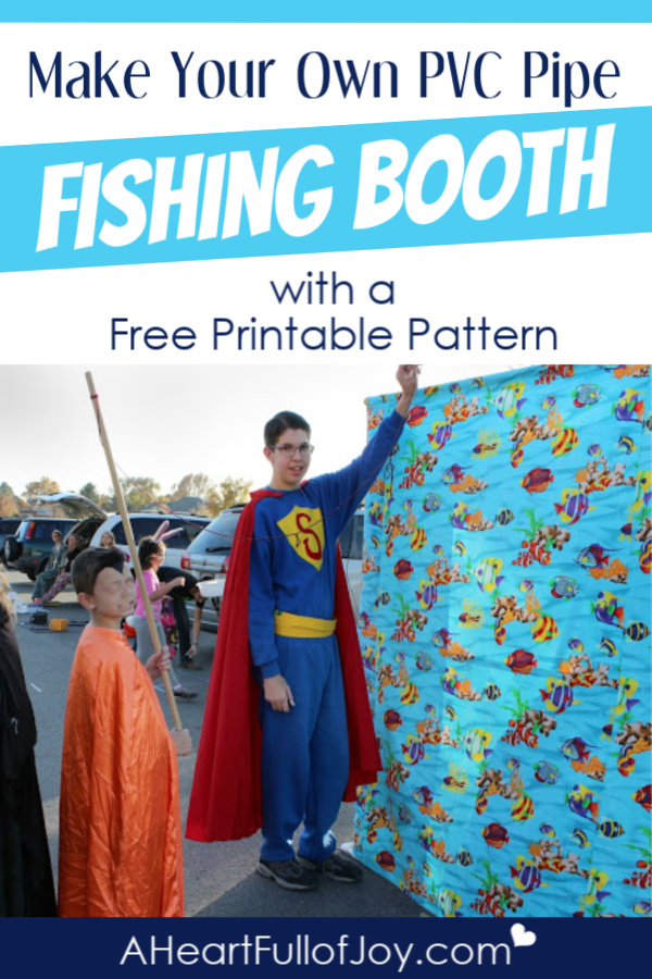 Free printable pattern to make your own PVC Pipe Fishing Booth