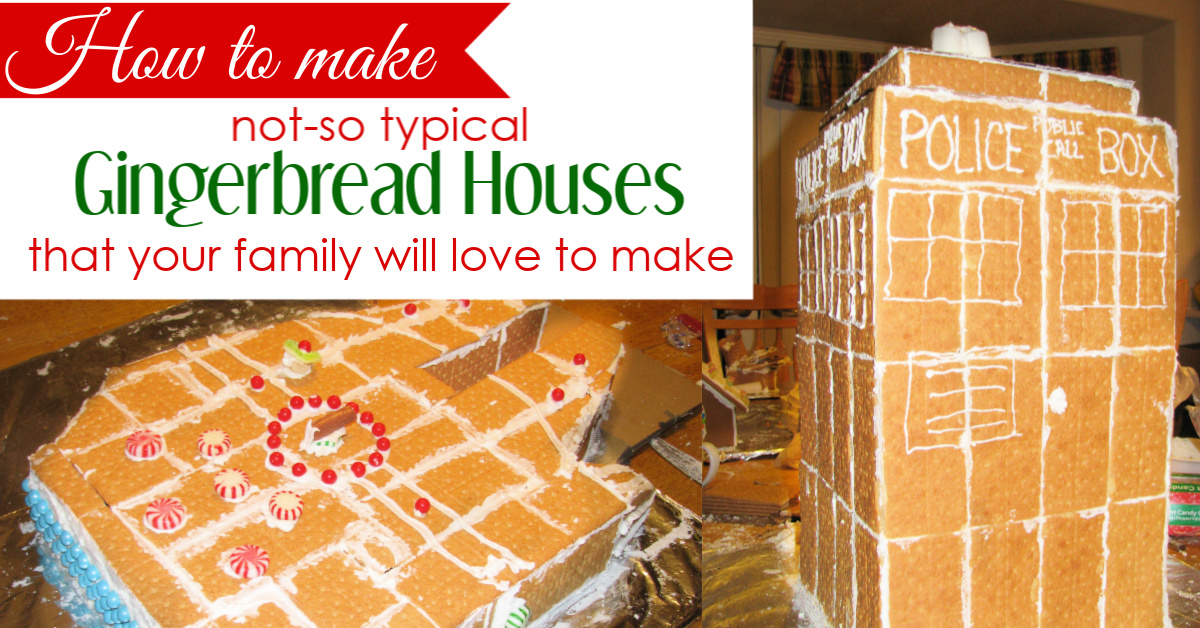 Learn how to make super fun, not-so typical gingerbread houses