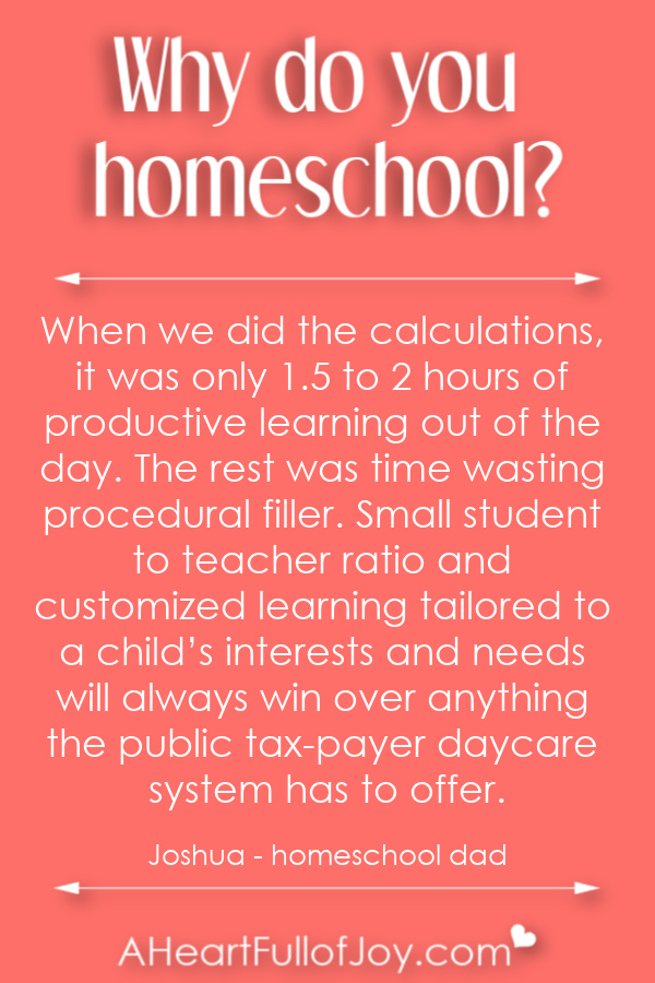 Why do people homeschool?