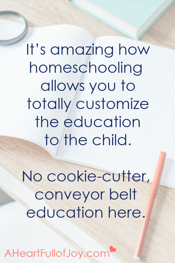 Homeschool is no cookie-cutter education